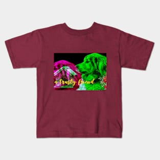 A Trusty Friend (dog) Kids T-Shirt